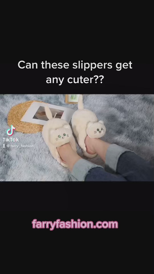 Cat Hugging Slippers