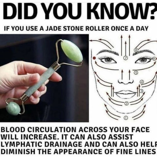 Double Head Jade Stone Facial Massage Roller