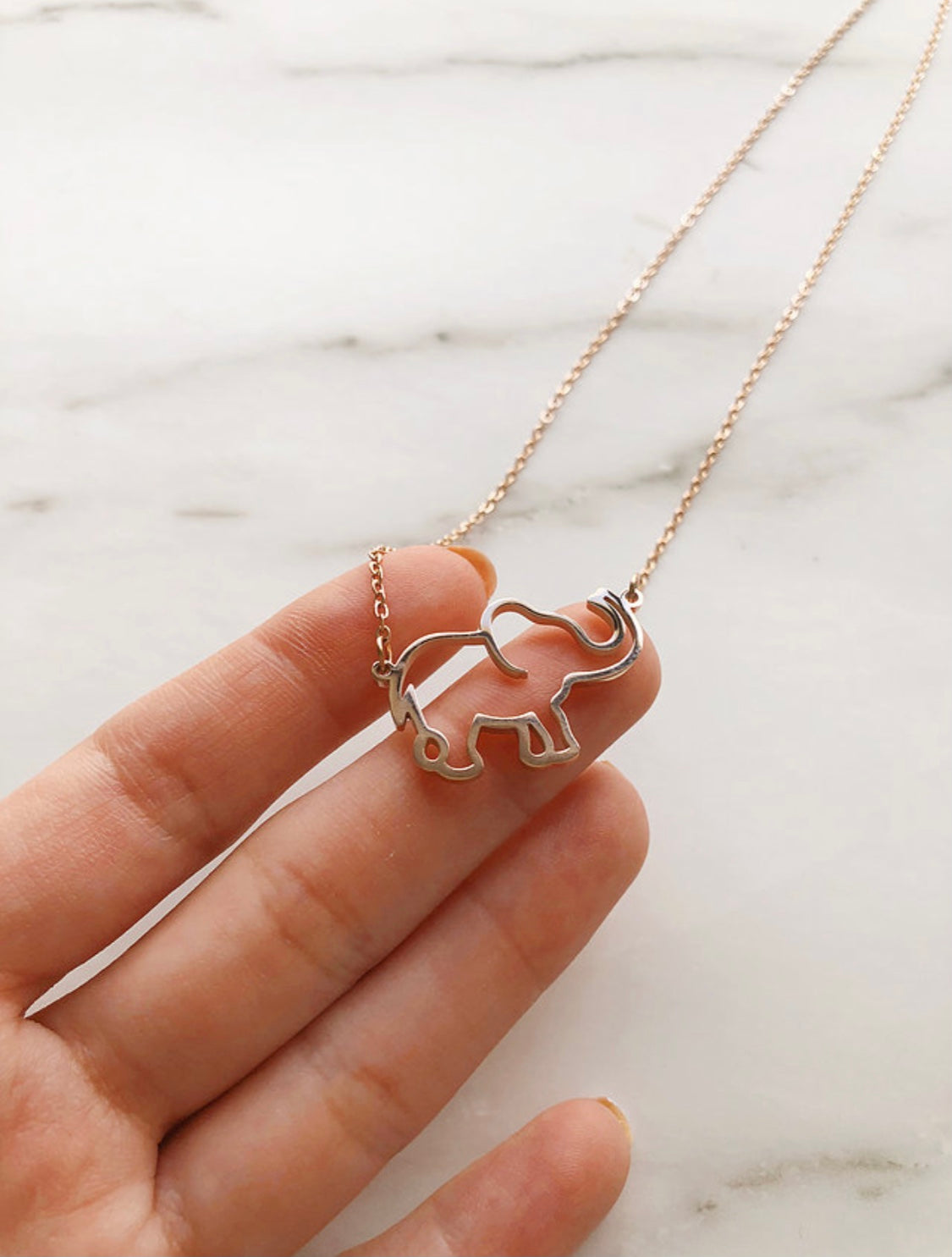Baby Elephant Necklace 🐘