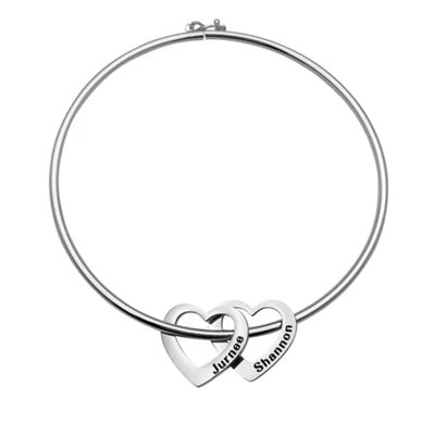 Heart Bracelet With Names - Personalized
