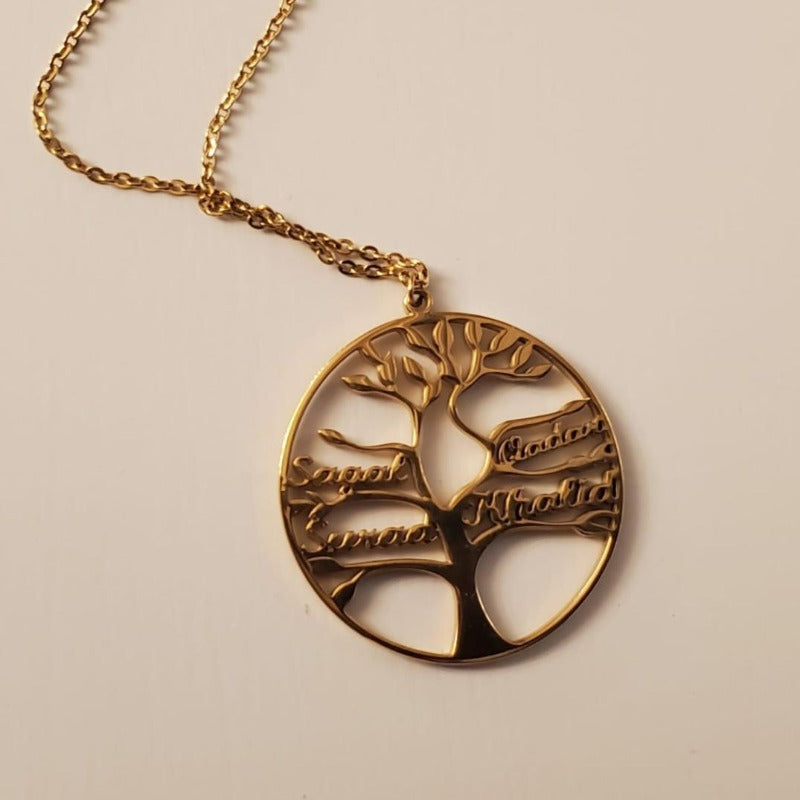 Personalized Family Tree Name Necklace